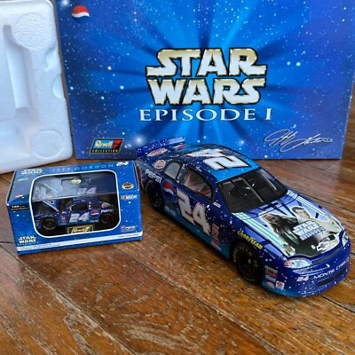 1/24 REVELL #24 JEFF GORDON 1999 Monte Carlo STAR WARS EP 1 Pepsi 2 Car BANK Set - Image 1 of 4