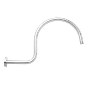 Brazo de ducha de lluvia de montaje en pared de cuello de cisne Signature Hardware de 16" - Cromo - Imagen 1 de 3