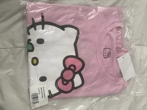 Hello Kitty Sanrio Pink T-shirt Girls Apple Sanrio L 10 12 Kittie Large - Picture 1 of 4