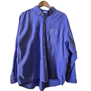 Fresh Produce Button Down Mens Shirt Large Blue Purple Cotton Long Sleeve - Picture 1 of 5
