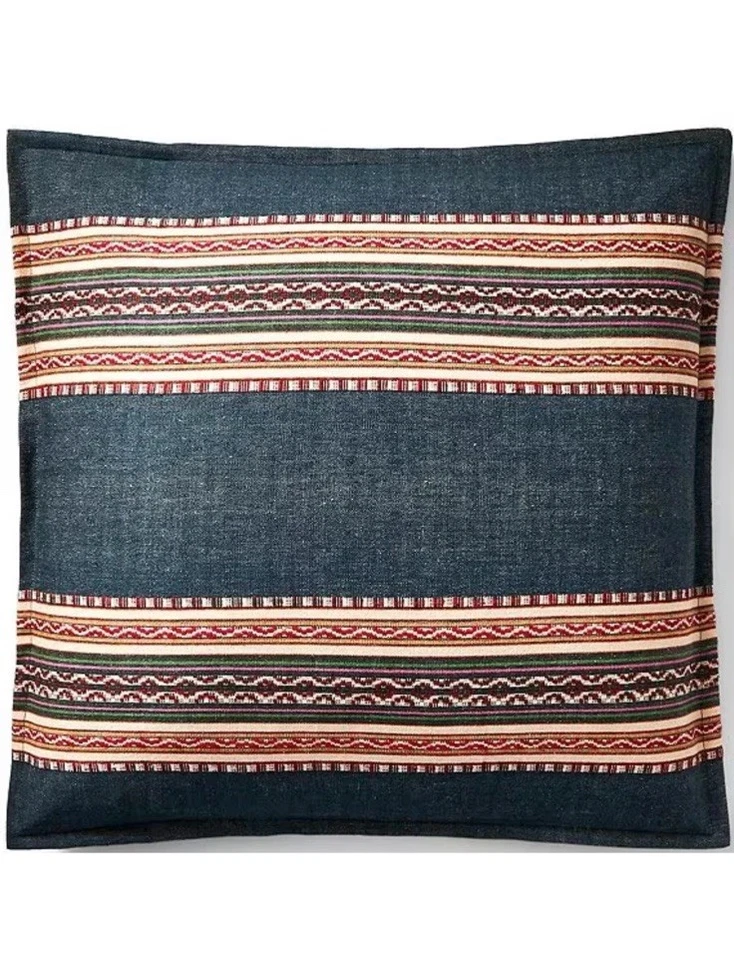 Ralph Lauren Alyssa Multicolor Striped Throw Pillow MSRP $255 20x20 Cotton/Linen - Image 1 of 4
