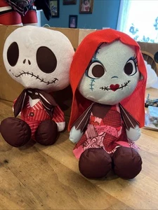 Disney Nightmare Before Christmas Sally Jack 17" Set of 2 Valentine's Day Plush - Picture 1 of 5