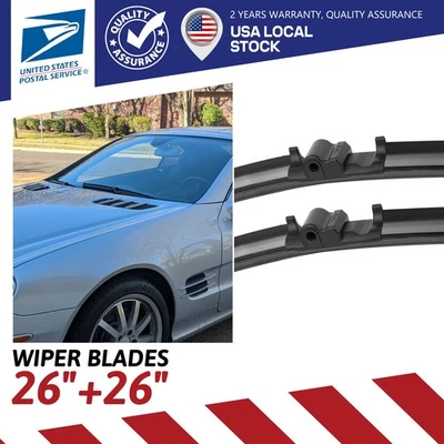 Limpiaparabrisas tamaño 26" y 26" parabrisas 2 piezas para Mercedes-Benz E55 AMG 2003-2016 Foto 1 de 4