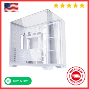 O11Vision Compact White-Steel-Tempered Glass ATX Mid Tower Computer Case-Back... - Picture 1 of 24