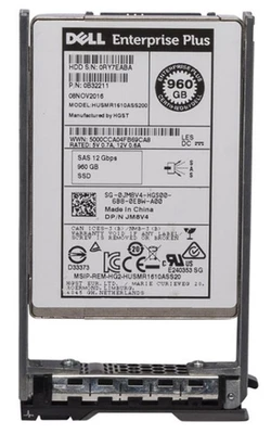Hard drive Dell Compellent 960GB SSD SAS 12G 2.5" MLC RI JM8V4-CMP - Image 1 of 2