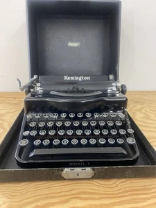 Seltene schöne Vintage 1940 Remington Schreibmaschine Modell 1 Set # PD171987 mit Koffer - Bild 1 von 19