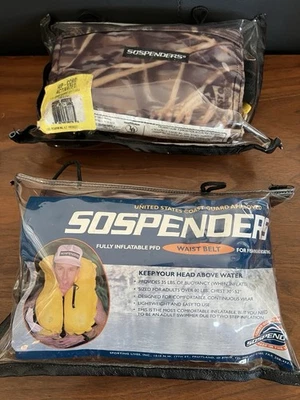 Pair (2) WEST MARINE SOSpenders Waist Belt Camo Life Vest Adult Universal 80+lbs - Image 1 of 4