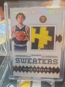 2023-24 PANINI NBA HOOPS ROOKIE SWEATERS JULIAN STRAWTHER #RSW-JST NUGGETS - Picture 1 of 2
