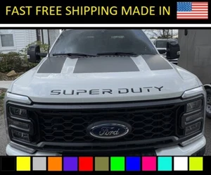 Fits Ford F350 F250 Super Duty Hood Stripes Vinyl Graphics Decal 2023 2024 - Picture 1 of 8