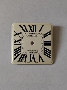 Authentic 25.75mm x 25.75mm Cartier Santos Watch Dial Parts - Picture 1 of 5