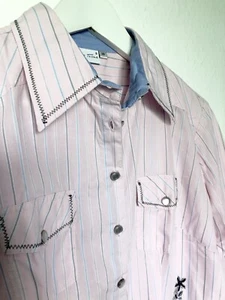 Lisa TossaBluse Hemd Tunika Rosa Hell Blau 36-38-40 - Bild 1 von 4