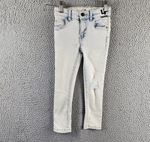 Cotton On Slim Fit Jeans Little Boys 4 Bells Light Blue Zip Fly Button Closure - Picture 1 of 14