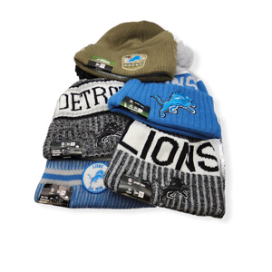 Authentic New Era Detroit Lions On Field Sport Knit Beanie Cold Weather Hat