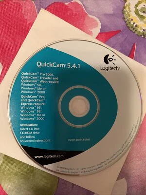 2000 Logitech QuickCam Software 5.4.1 Disc In Paper Sleeve No Camera Never Used - Image 1 of 4