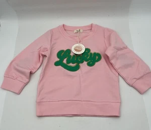 Tullabee Girls Lucky Patch Pullover Sweater 4T Pink NWT - Picture 1 of 11