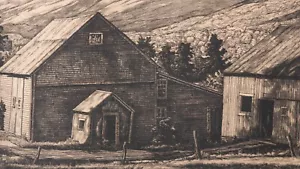 Luigi Lucioni American Etching Print Pencil Signed Vermont - Picture 1 of 7