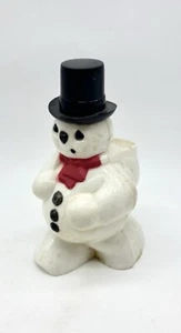 Vintage Frosty Snowman Candy Container Rosbro Christmas 1950s Top Hat NO PIPE - Picture 1 of 11