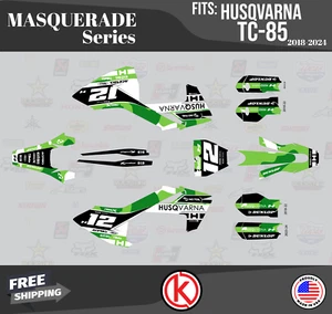 Graphics Kit for  Husqvarna TC85 (2018-2022) Masquerade - GREEN - Picture 1 of 6