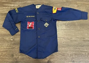 Vintage CUB SCOUTS of AMERICA BSA Youth Blue Shirt~Bobcat~L/S~Boy~ - Bild 1 von 4