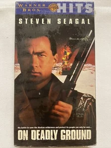 1994 ON DEADLY GROUND Steven Seagal VHS Tape, COMPLETE/TESTED SEE PHOTOS (VHS3) - Picture 1 of 4