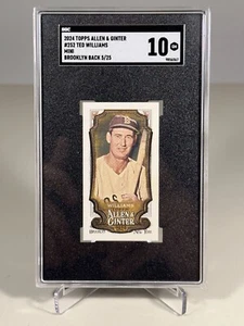 2024 Topps Allen & Ginter Mini #252 Ted Williams 5/25 SGC 10 Brooklyn Back - Picture 1 of 3