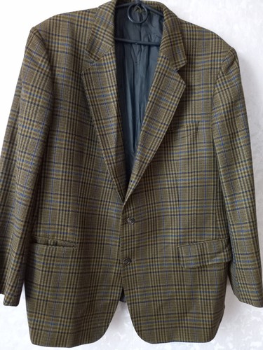 Giacca lana uomo Burberrys vintage a quadri taglia M Made in Germany