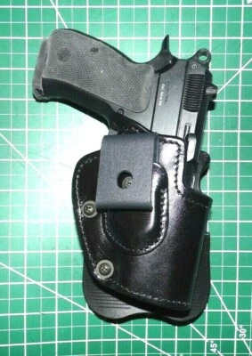 Front Line QUAD08C-BK AMBI Cuero Kydex Paleta IWB Funda Forrada CZ 75D Compacta Foto 1 de 4