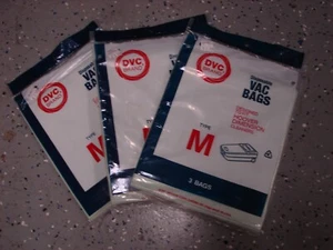 9 DVC Brand Disposable Vac Bags for Hoover Dimension Cleaners - Type M - Picture 1 of 1
