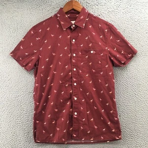 American Eagle Button Up Short Sleeve Shirt Mens XS Multicolor Chest Pocket - Picture 1 of 14