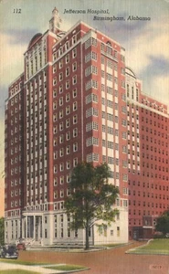 Postal de 1945 vista aérea del Hospital Jefferson Birmingham Alabama - Imagen 1 de 2