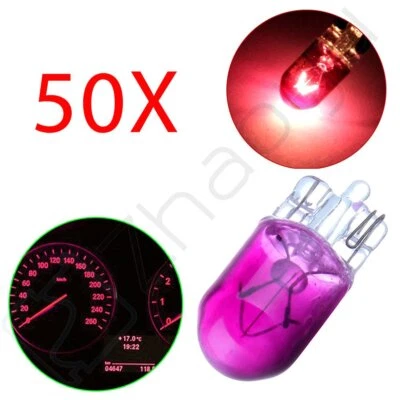 50PCS Purple W5W T10 Wedge Halogen bulbs car 194 168 interior light Lamp 12V 5W - Image 1 of 4