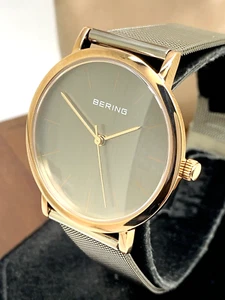 Reloj Bering para mujer 13436-369 cuarzo esfera gris oro rosa acero inoxidable 36 mm - Imagen 1 de 13