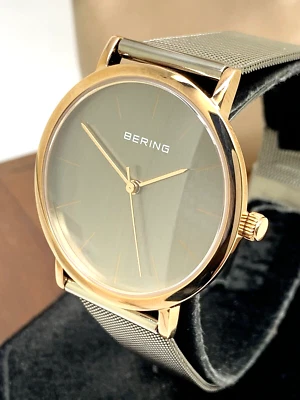 Reloj Bering para mujer 13436-369 cuarzo esfera gris oro rosa acero inoxidable 36 mm Foto 1 de 4