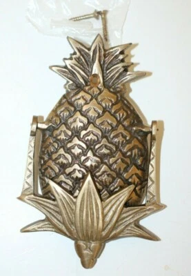 Antique Vintage Style Brass Pineapple Door knocker COLONIAL EARLY AMERICAN - Image 1 of 4
