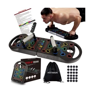 HOTWAVE Push Up Board Fitness, Portable Foldable 20 in 1 Push Up Bar at Home ... - Picture 1 of 6