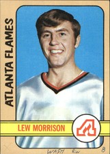 1972-73 Topps Atlanta Flames Hockey Card #58 Lew Morrison DP - GOOD