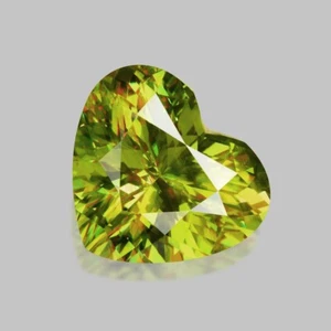 2.68cts EXCELLENT HEART SHAPE MADAGASCAR NATURAL CHARTREUSE GREEN SPHENE - Picture 1 of 1