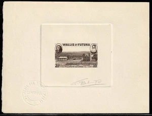 Wallis & Futuna Is. 1960 SC #C13, Artist Die Proof in Brown, Queen Amelia - Picture 1 of 1