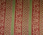 TRIBAL STRIPE RED GREEN WOVEN HEAVY UPHOLSTERY FABRIC BY THE YARD 56"W