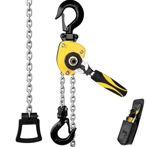 Chain Hoist 1/4 Ton 550Lbs Capacity Mini Puller 5FT Lift Small Come Along G80... - Picture 1 of 7
