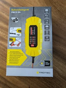 Batterieladegerät 12v Trotec Auto Motorrad Roller Rasenmäher AGM / Gel Batterie - Bild 1 von 5