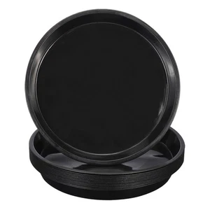 12Pcs Plastic Plant Saucer 20 Inch Plant Tray Flower Pots Round Dish, Black - Picture 1 of 7
