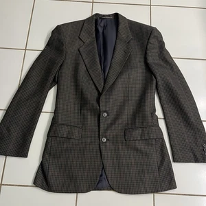 Marks & Spencer Wool Blazer Brown Plaid 40R Pure New Wool Smart Casual Jacket - Bild 1 von 7