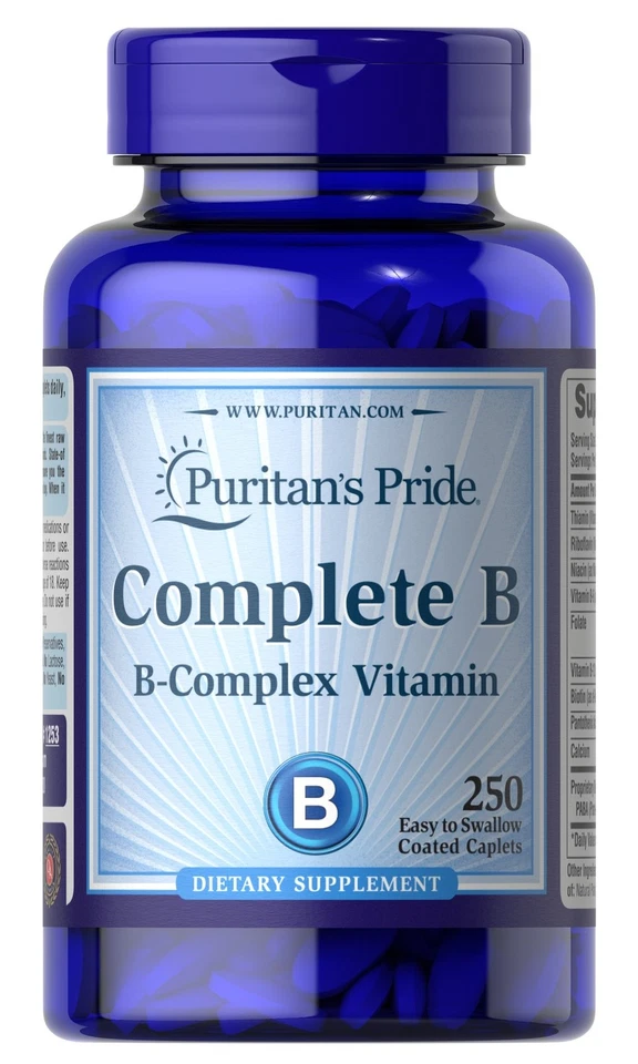 Puritan's Pride Complete B (комплекс витаминов группы B) - 250 каплет - Изображение 1 из 1