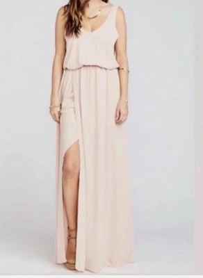 Show Me Your Mumu Kendall Maxi Dusty Blush Crisp Sz M - Image 1 of 4