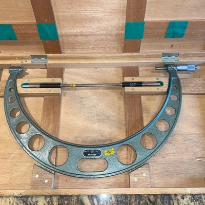 MITUTOYO 16" - 17" OUTSIDE MICROMETER .001 RANGE 103-193 With Wood Case - Image 1 of 4