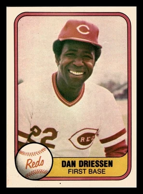 Dan Driessen 1981 Fleer #205 Cincinnati Reds Near Mint NM - Image 1 of 2