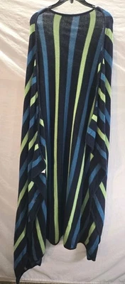 Envoltura Portolano de lana de cachemir a rayas, nailon, pelo de conejo, mezcla de rayón nueva 68X48 Foto 1 de 4