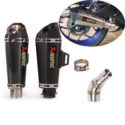 For Yamaha YZF R25 R3 MT-03 2014-2025 Exhaust System Mid Pipe 51mm Muffler Tips - Image 1 of 4