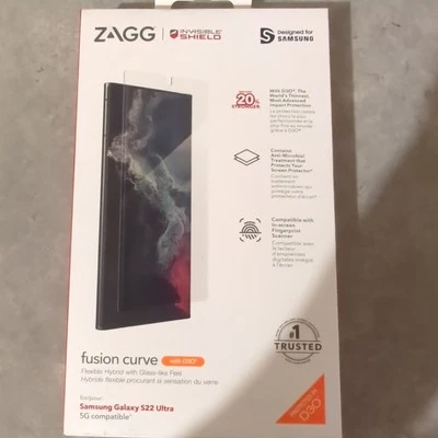 ZAGG Screen Protector for Galaxy S22 Ultra - Clear - Imagem 1 de 2